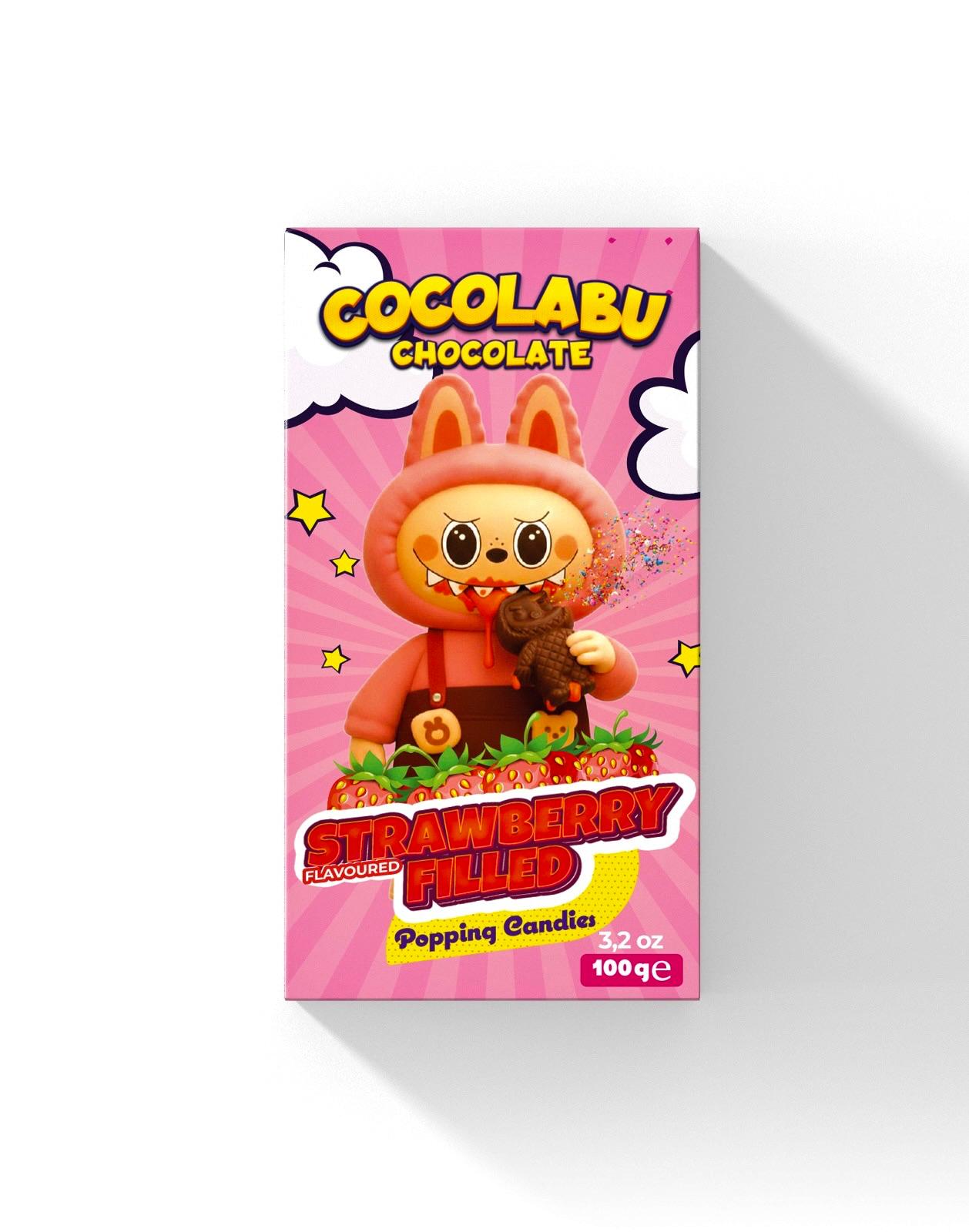 CocoLabu Strawberry Filled with Popping Candies 100g