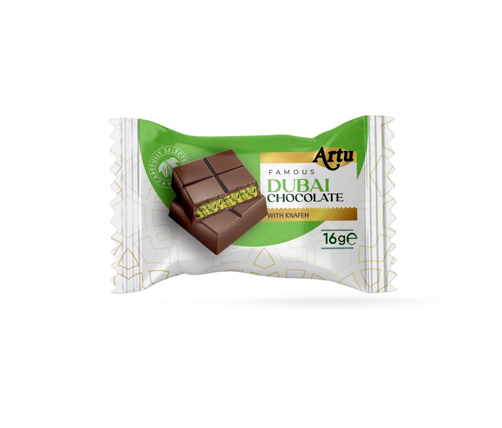 Artu Dubai-Style Schokolade gefüllt mit Pistaziencreme 75x16g
