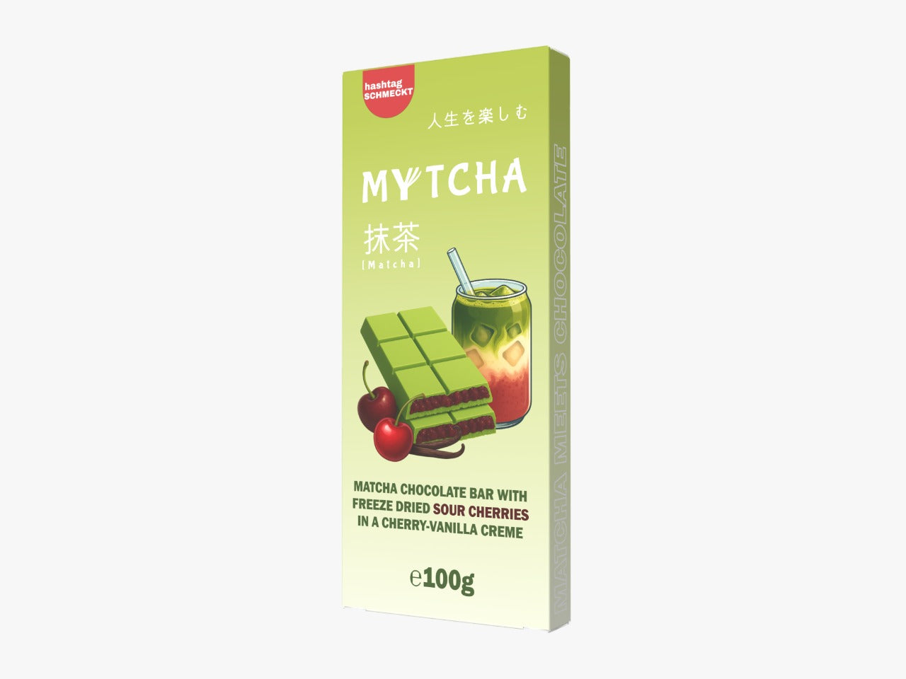Matcha Chocolate Sour Cherries 100g