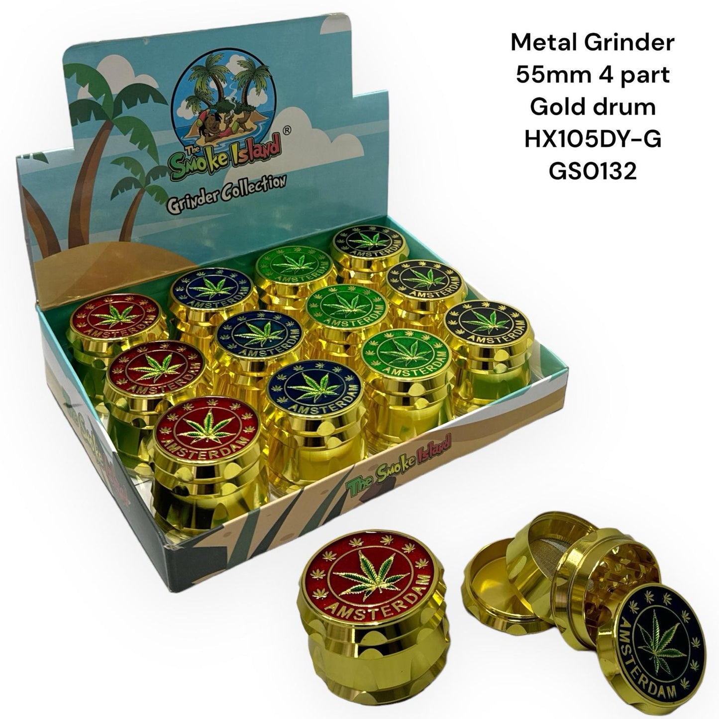 Metall Grinder Gold Drum 4 Part 55mm