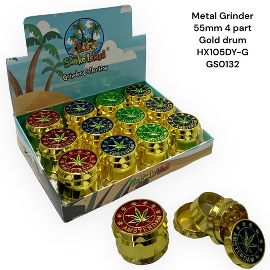 Metall Grinder Gold Drum 4 Part 55mm