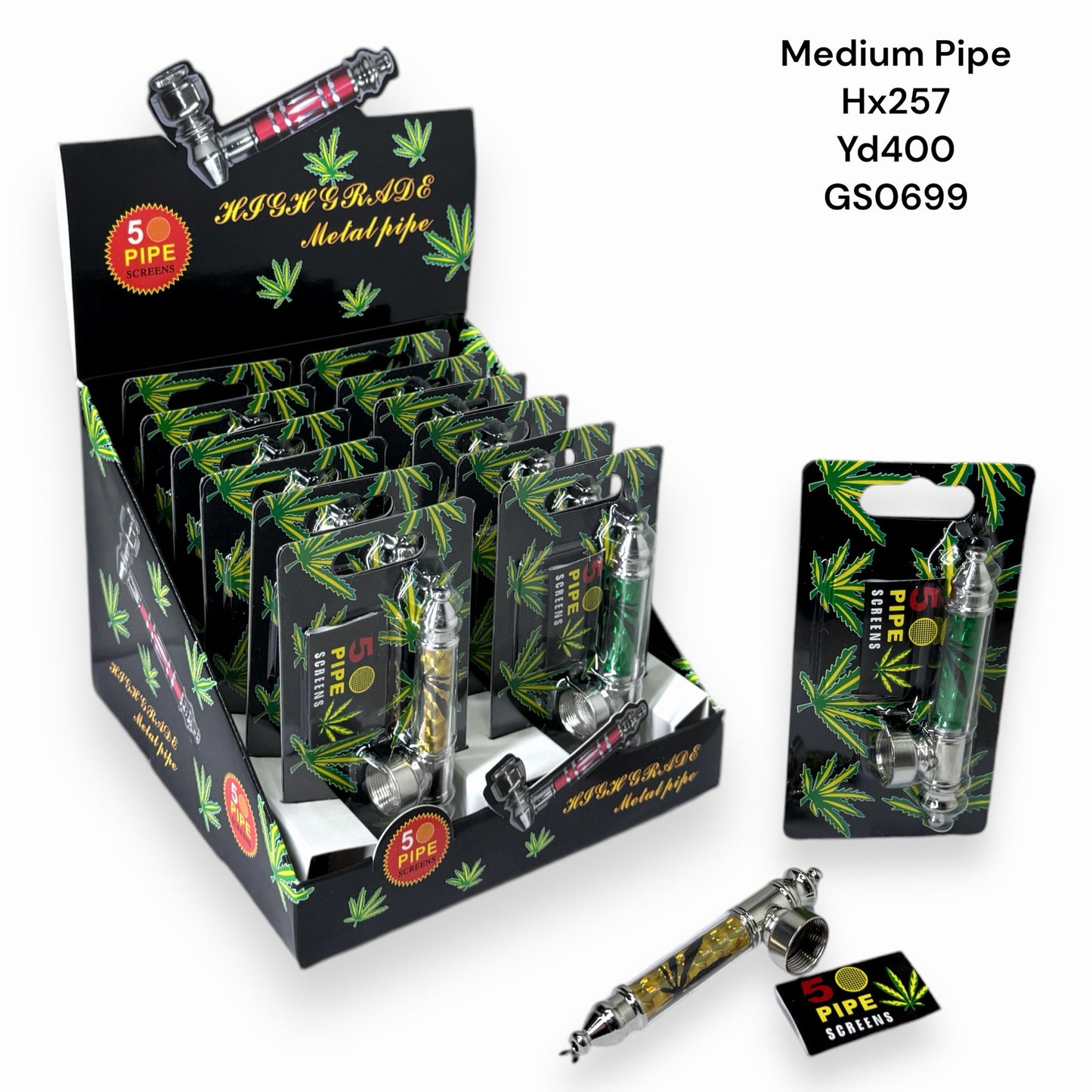 Metall Pipe Medium Size 12er Pack