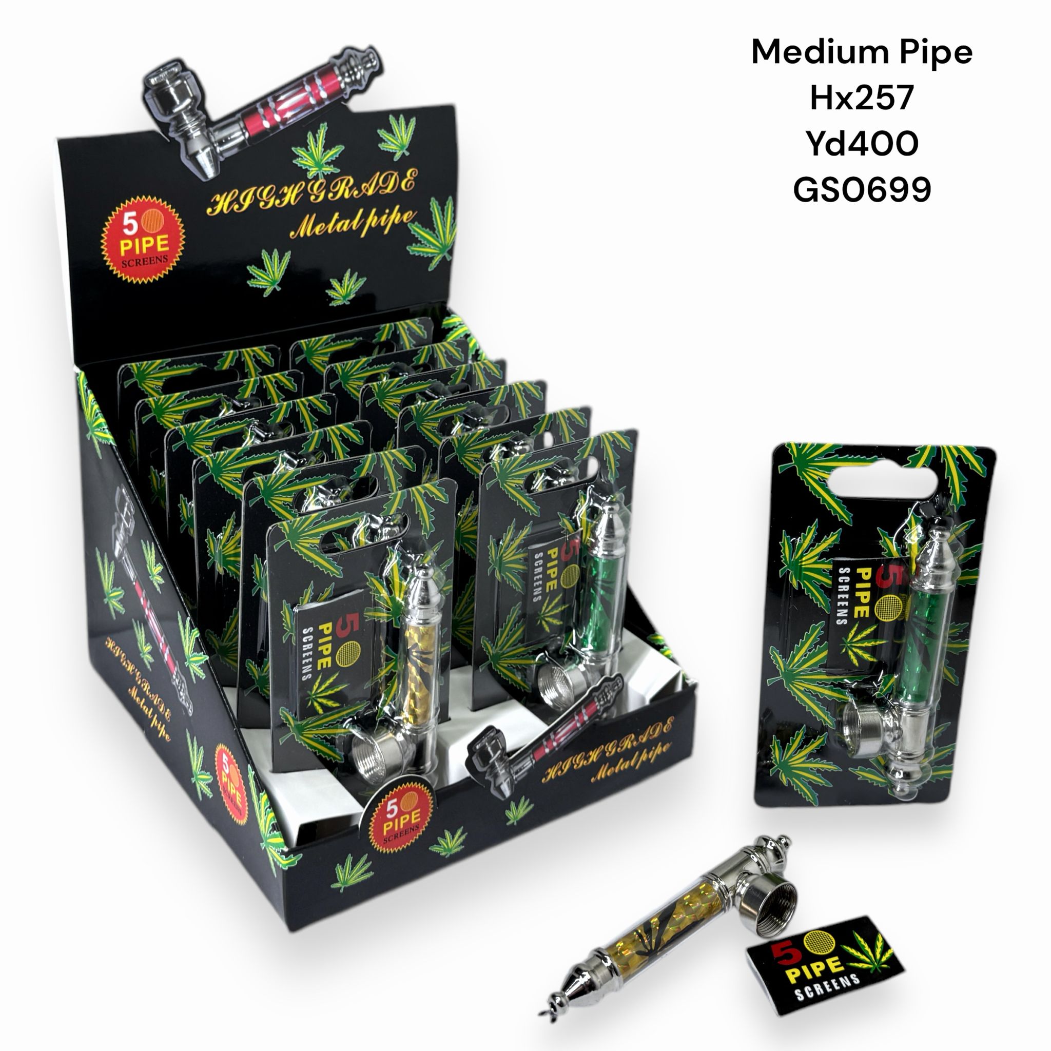 Metall Pipe Medium Size 12er Pack