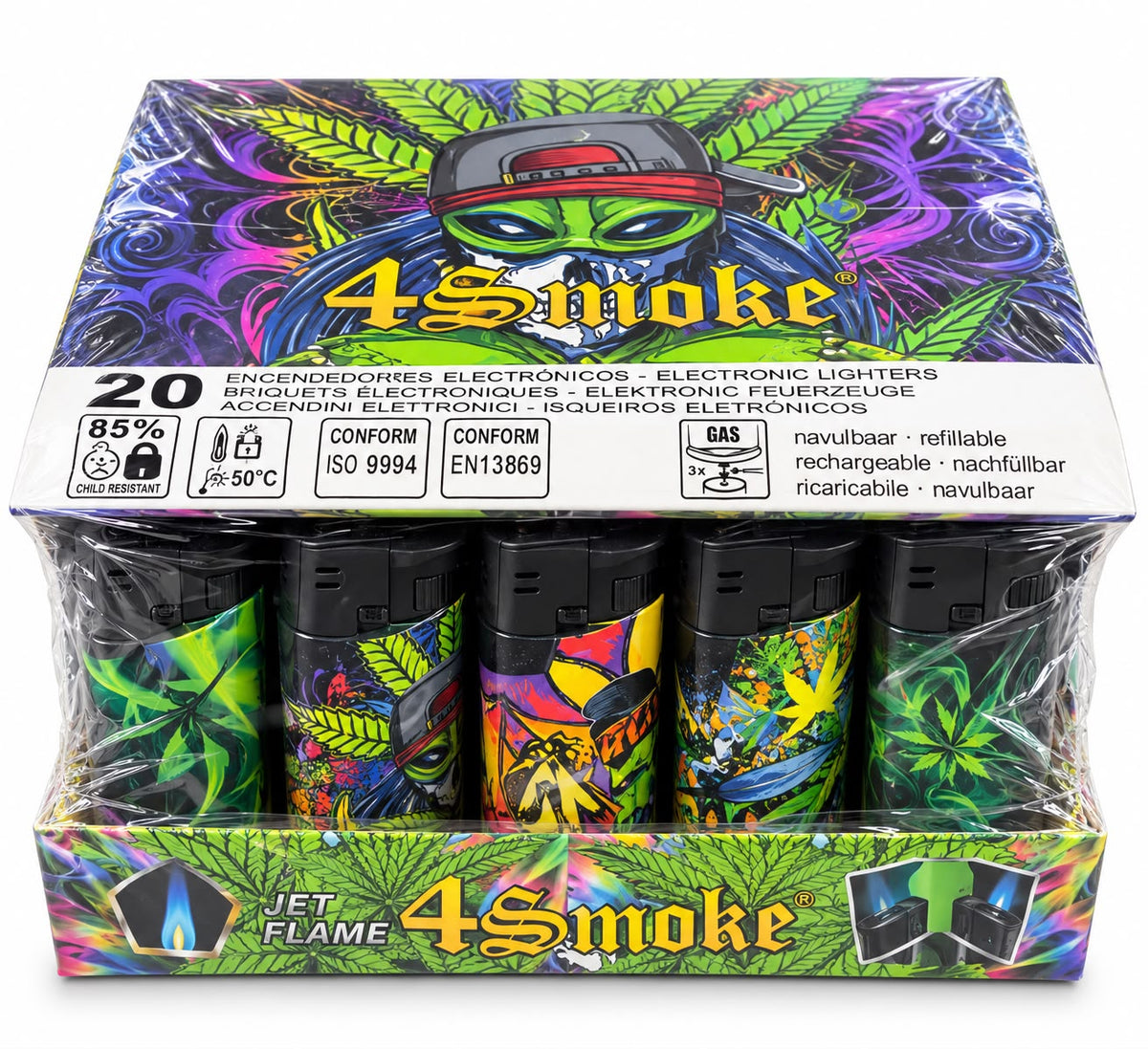 4 Smoke - JET Lighter Rubber - Alien Leaf