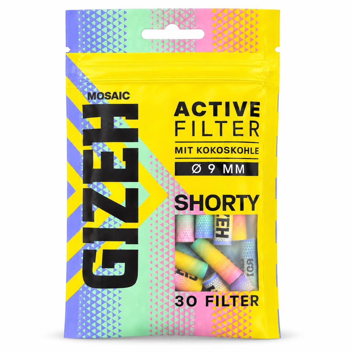 Gizeh Active Filter Mit Kokoskohle 9mm je 30 Filter