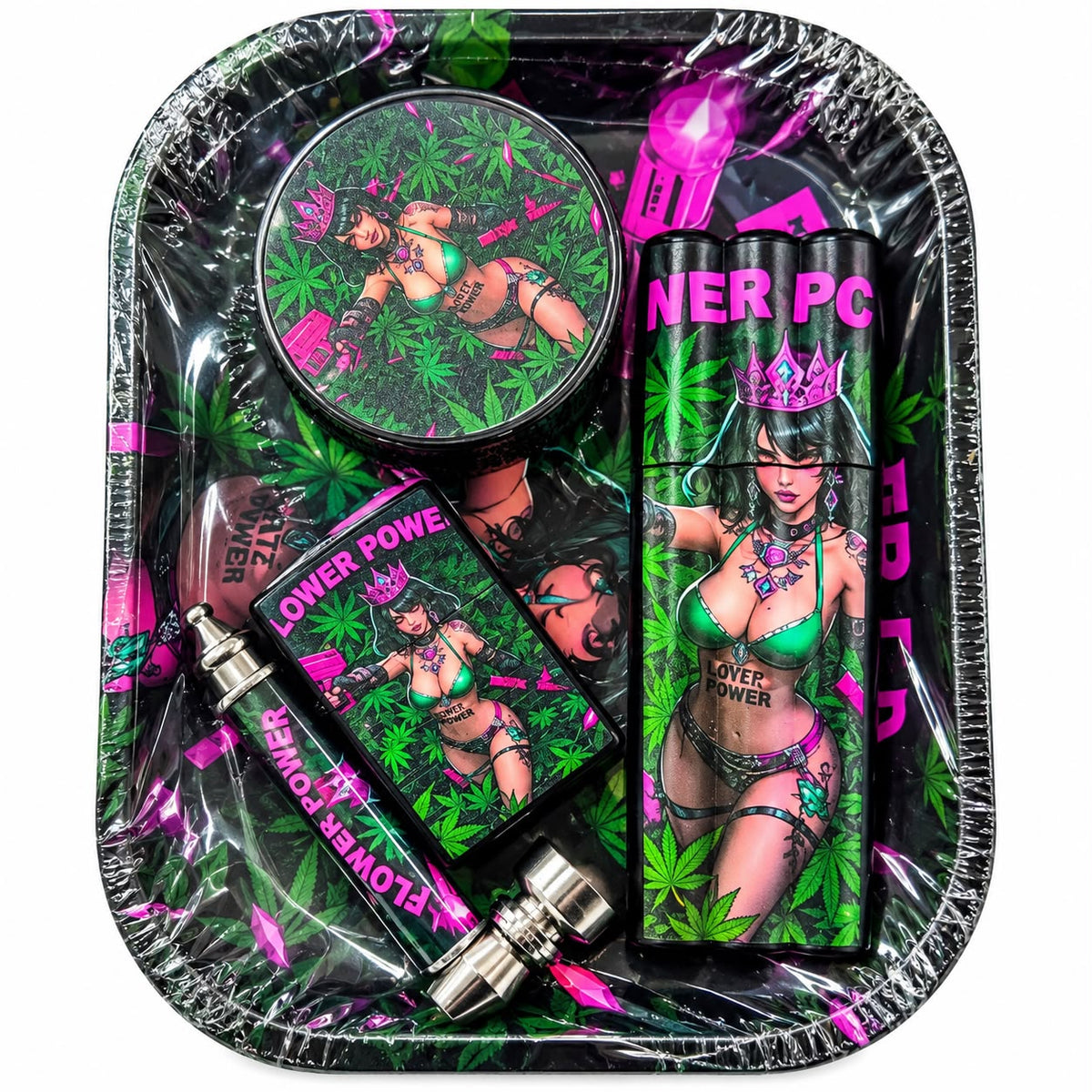 Grinder Gift Set - Flower Power Design