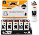 Bic MAXI Feuerzeuge Night & Day 50er Display