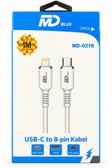 MDblue - USB-C auf Lightning Ladekabel - 1 MTR - MD-0218
