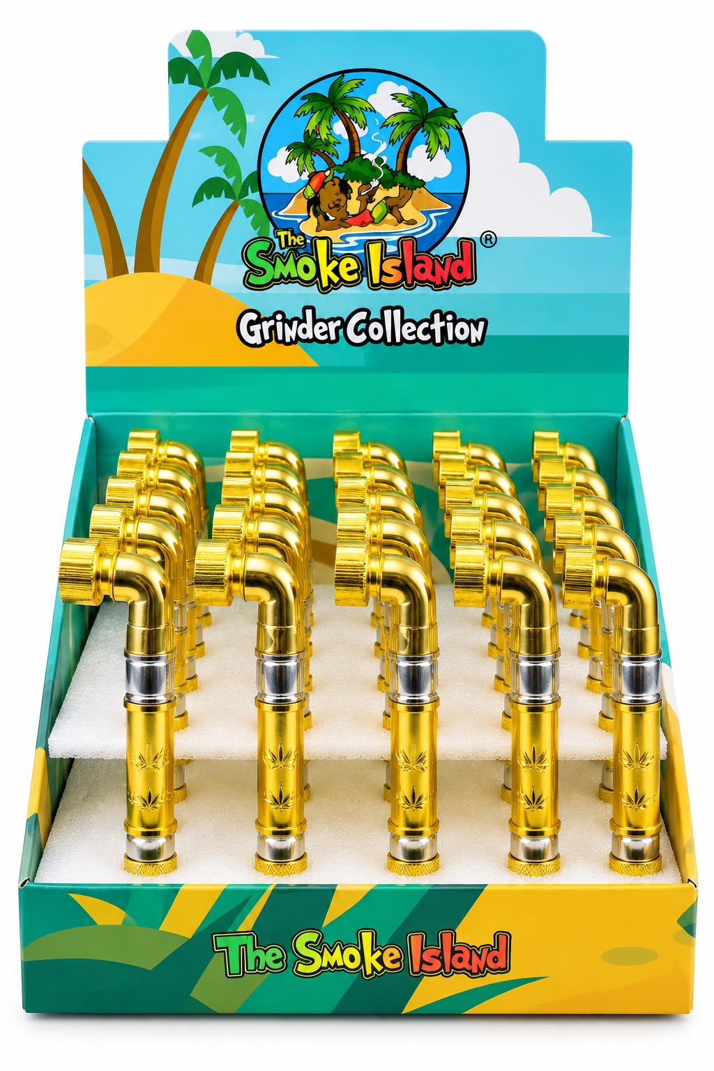 Handpfeifen - Metall Gold- GS0788- 24er Display