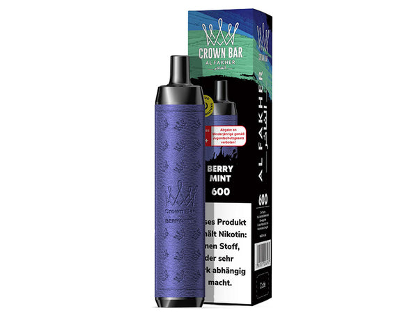 Al Fakher Crown Bar 600 - Berry Mint - E-Shisha - 20 mg - 600 Züge