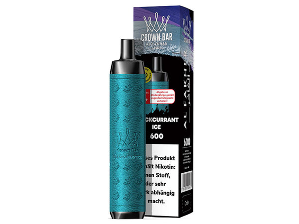 Al Fakher Crown Bar 600 - Blackcurrant Ice  - E-Shisha - 20 mg - 600 Züge