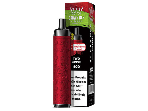 Al Fakher Crown Bar 600  - Two Apple - E-Shisha - 20 mg - 600 Züge