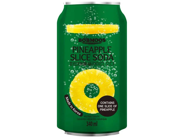Bobmoos Slice Soda - Pineapple 12 x 340 ml