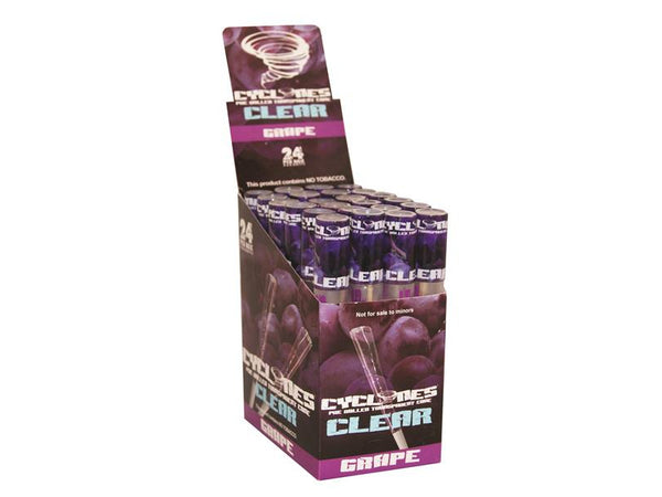 CYCLONE | Cyclones Cone CLEAR King Size - Grape 24er Display