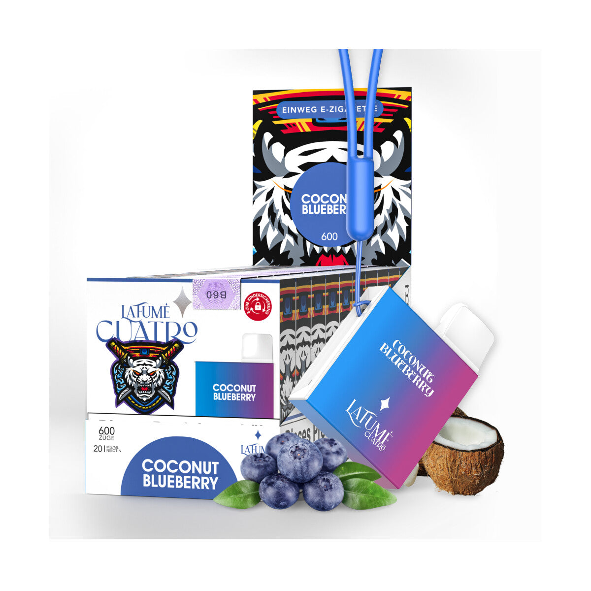 Cuatro - Coconut Blueberry (10 Stück)