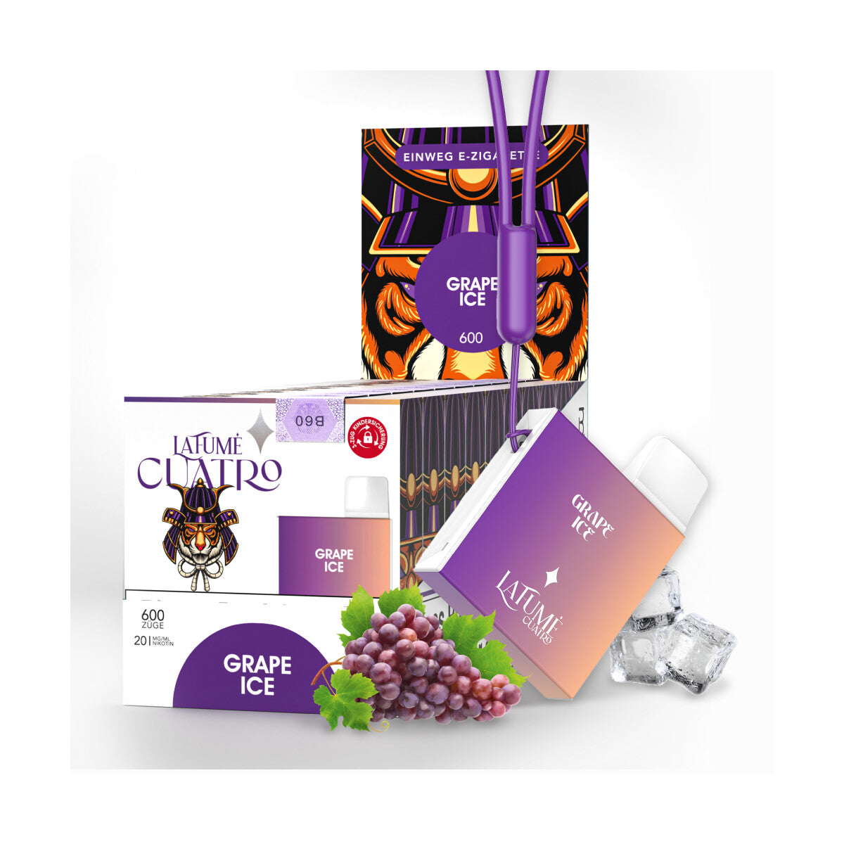 Cuatro – Grape Ice (10 Stück)