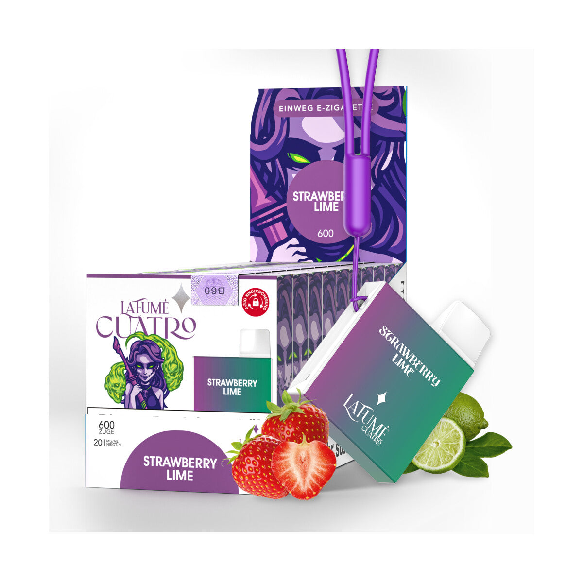 Cuatro - Strawberry Lime (10 Stück)
