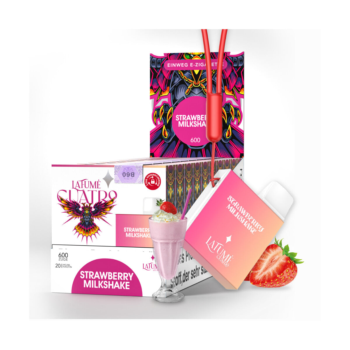 Cuatro - Strawberry Milkshake (10 Stück)