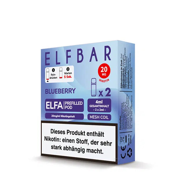 ELFBAR ELFA Pods - Blauberry - 20mg/ml