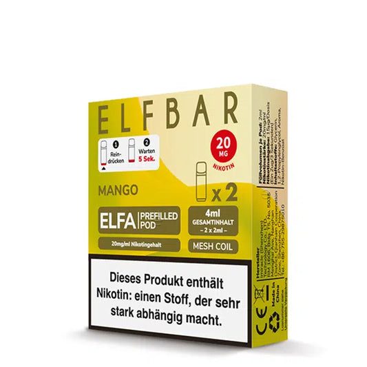 ELFBAR ELFA Pods - Mango - 20mg/ml