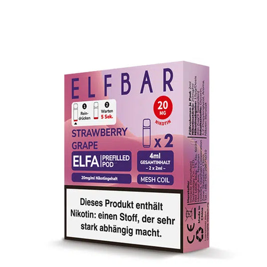ELFBAR ELFA Pods - Strawberry Grape - 20mg/ml