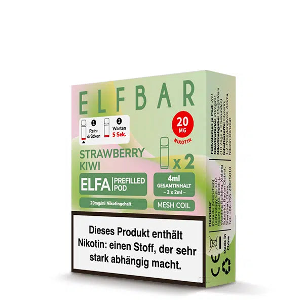 ELFBAR ELFA Pods - Strawberry Kiwi - 20mg/ml