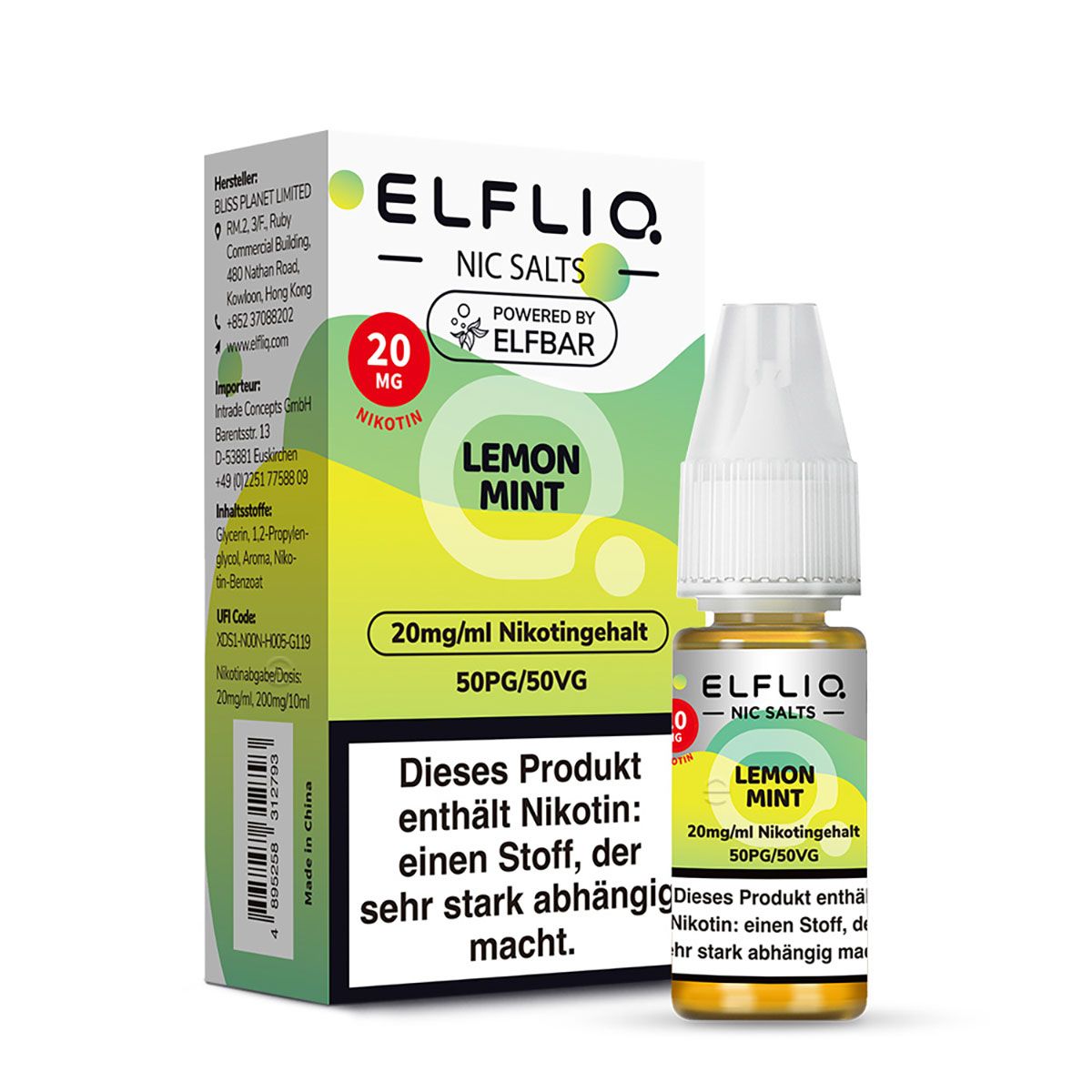 ELFLIQ 10ml - 20mg - Lemon Mint