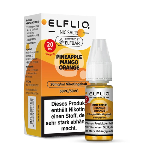 ELFLIQ 10ml - 20mg - Pineapple Mango Orange