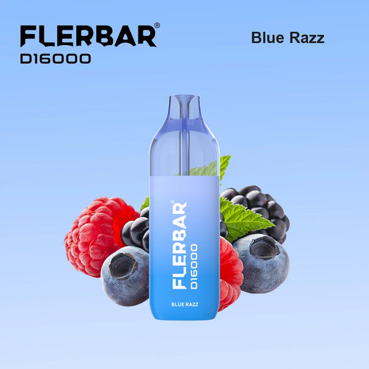 Flerbar D16000 Bundle - Blue Razz - 10 Stk.