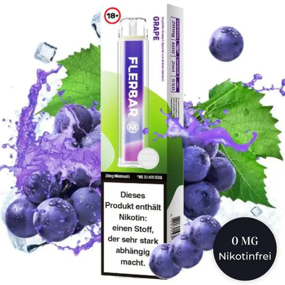 Flerbar M - Grape Ice Nikotinfrei - 10 Stk.