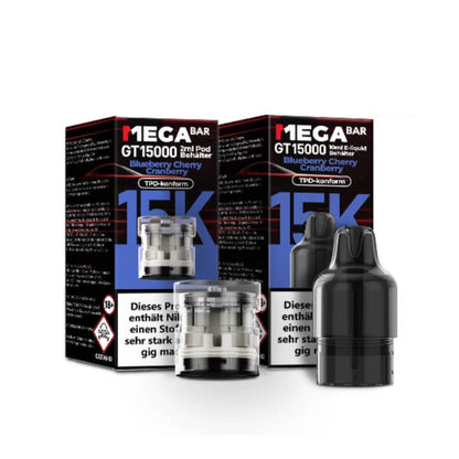 Megabar GT15000 Prefilled Pods Blauberry Cherry Cranberry - 5 Stück