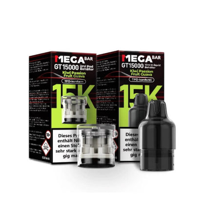 Megabar GT15000 Prefilled Pods Kiwi Passionsfrucht Guava - 5 Stück