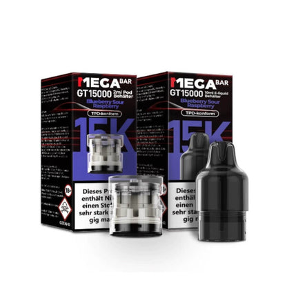 Megabar GT15000 Prefilled Pods Blueberry Sour Raspberry - 5 Stück