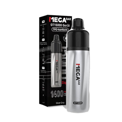 Megabar GT15000 Electronic Cigarette Device Silver Gray - 5 Stück
