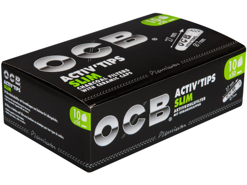 OCB Activ Tips  7mm Aktivkohlefilter (10 x 50 Stück)