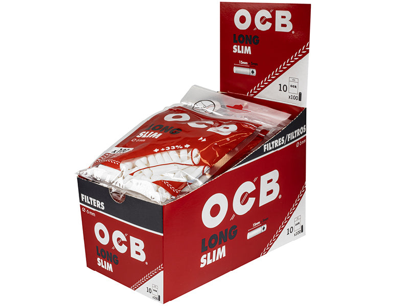 OCB Filter Slim Long 6mm, 10Beutel je 100 Filter