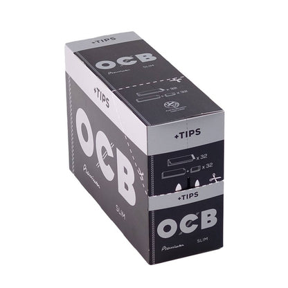 OCB Black KS Slim + Tips. Rolling Paper PK 32