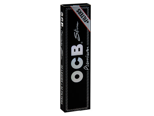 OCB Black KS Slim + Tips. Rolling Paper PK 32