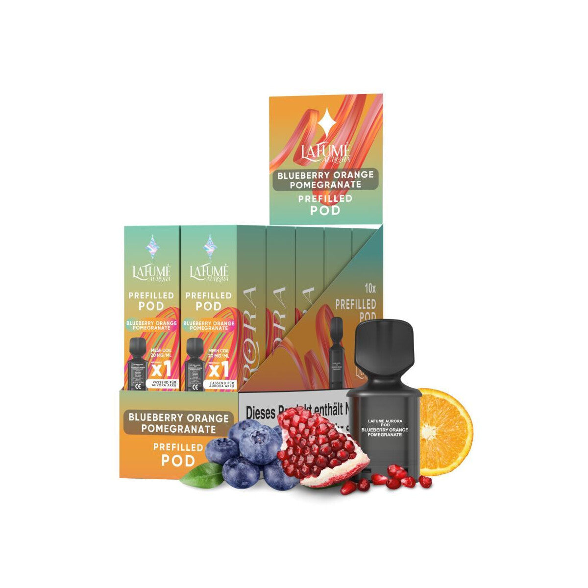 Aurora Pod - Blueberry Orange Pomegranate (10 Stück)