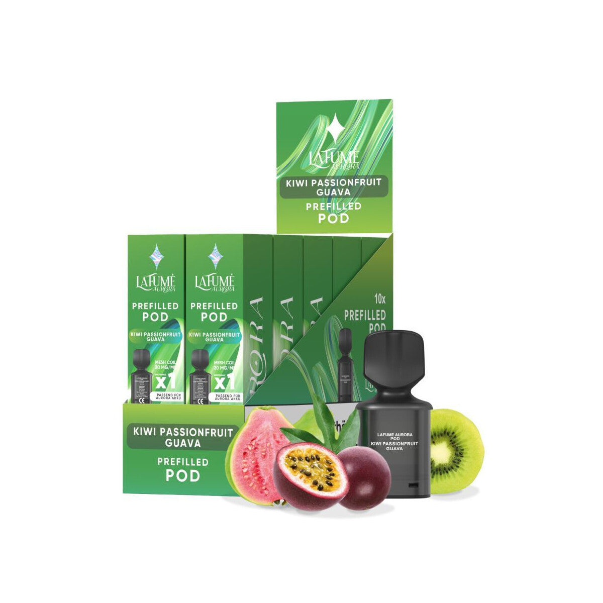 Aurora Pod - Kiwi Passionfruit Guava (10 Stück)