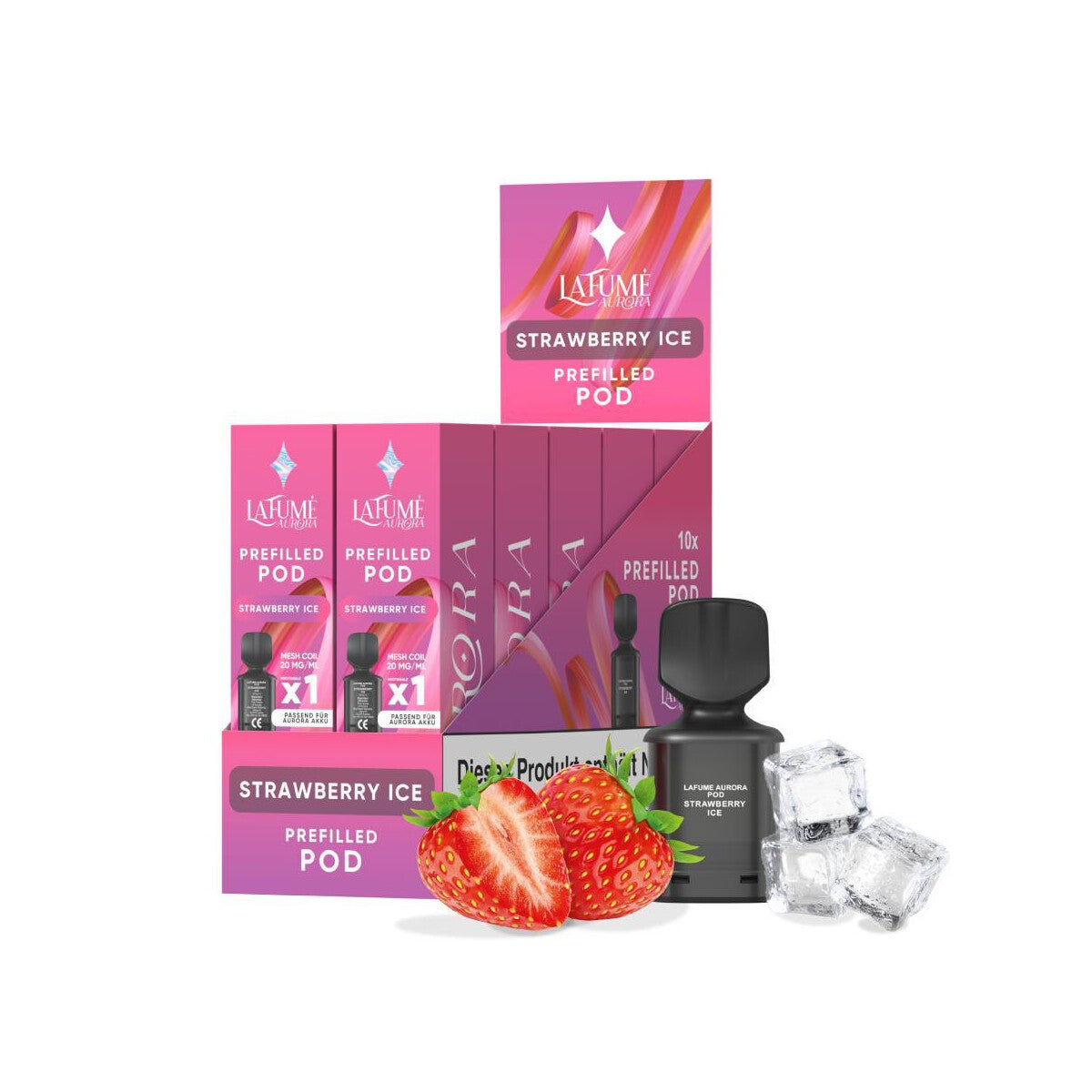 Aurora Pod - Strawberry Ice (10 Stück)