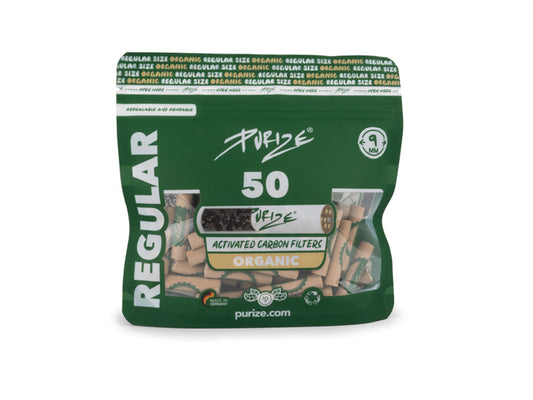PURIZE Activekohlefilter Regular Size | 50er Beutel 9mm - Organic
