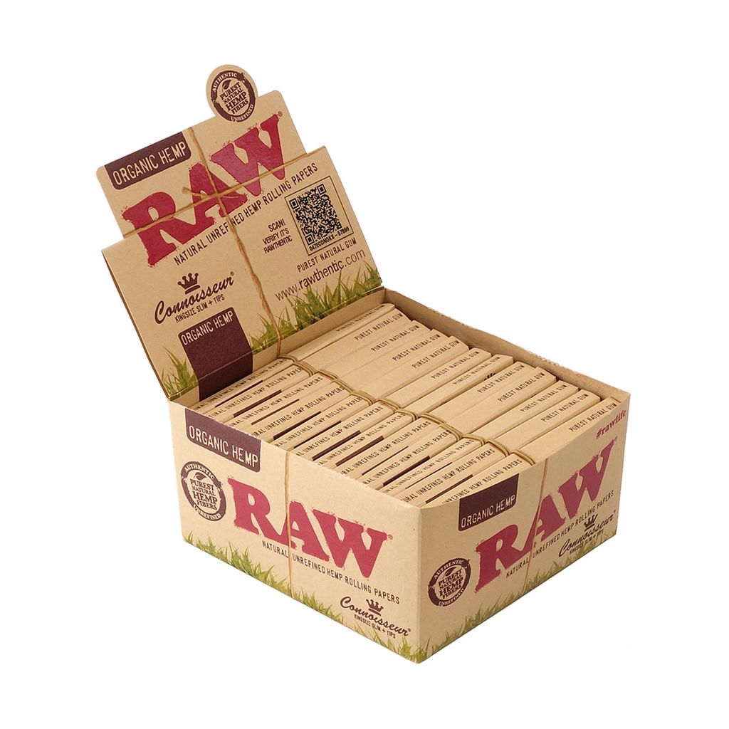Raw Organic King Slim 24 Hefte je 32 Blatt + Tips · GNG-Grosshandel