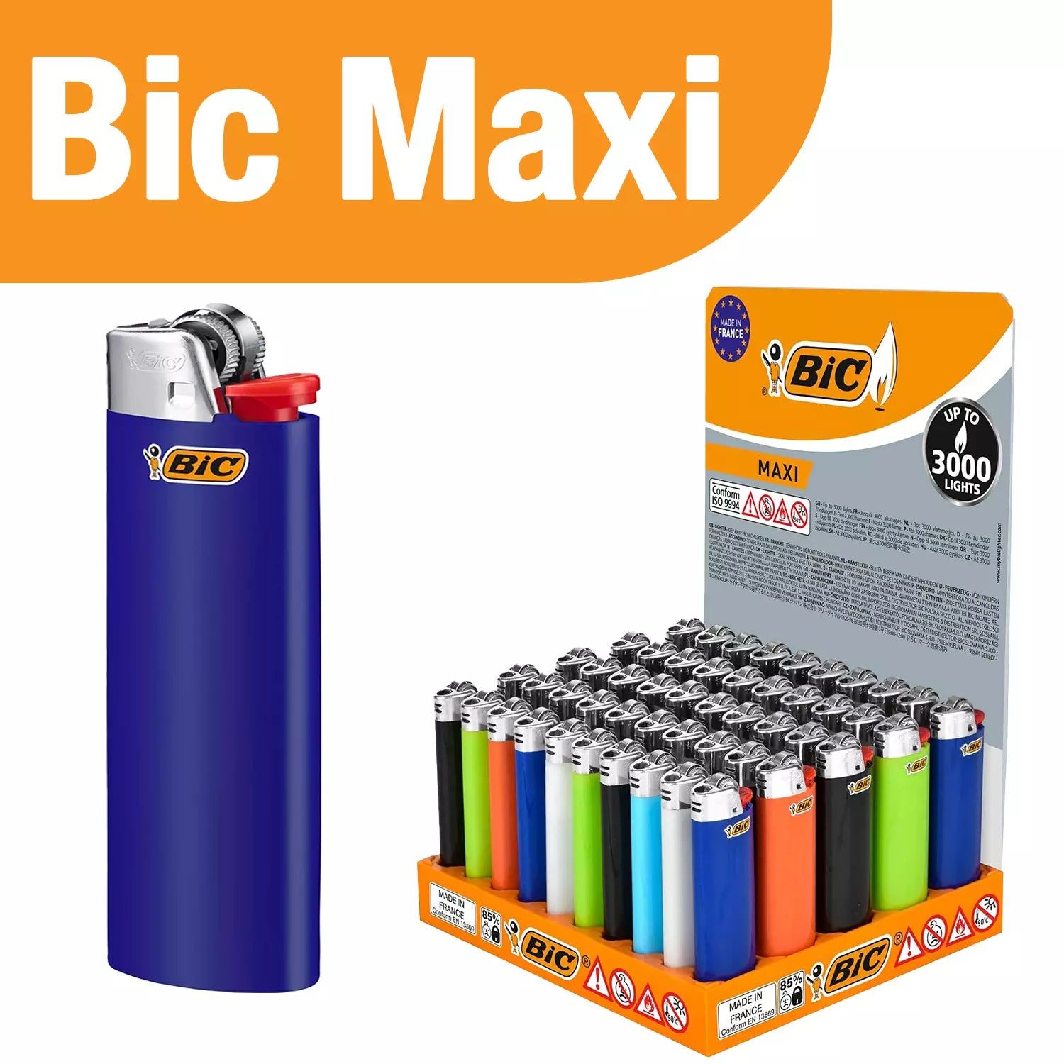 Bic Maxi 50×1 Bic Maxi Feuerzeug