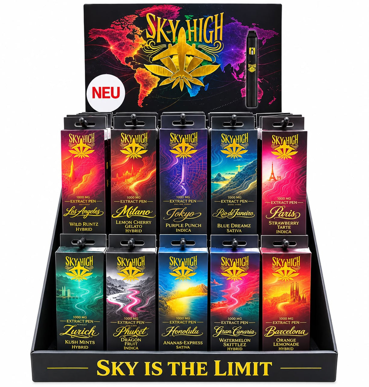 Sky High Vapes 1ml Vape 50er Display