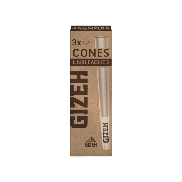 Gizeh Cones Unbleached +Tip 3 Stück je Pack, 24er Pack