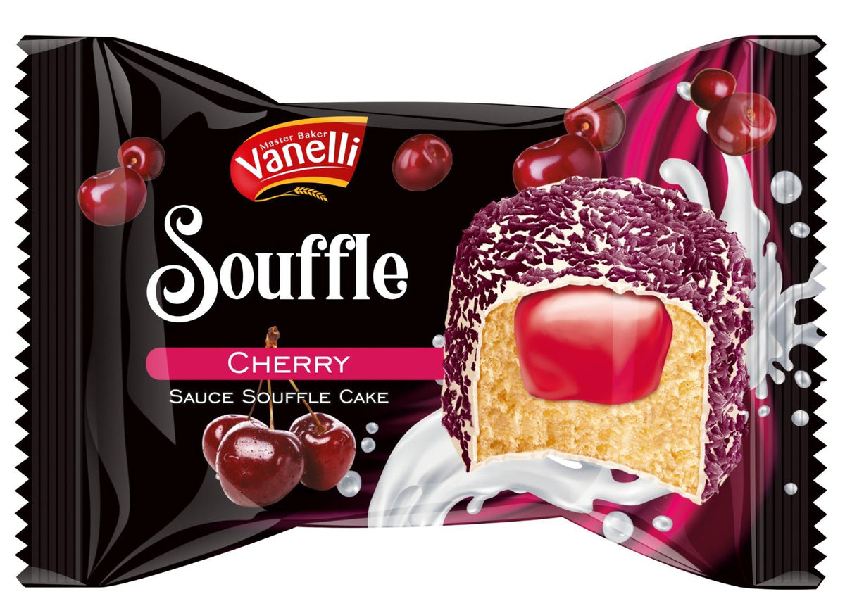 Vanelli Souffle Cake  Cherry 24x40gr